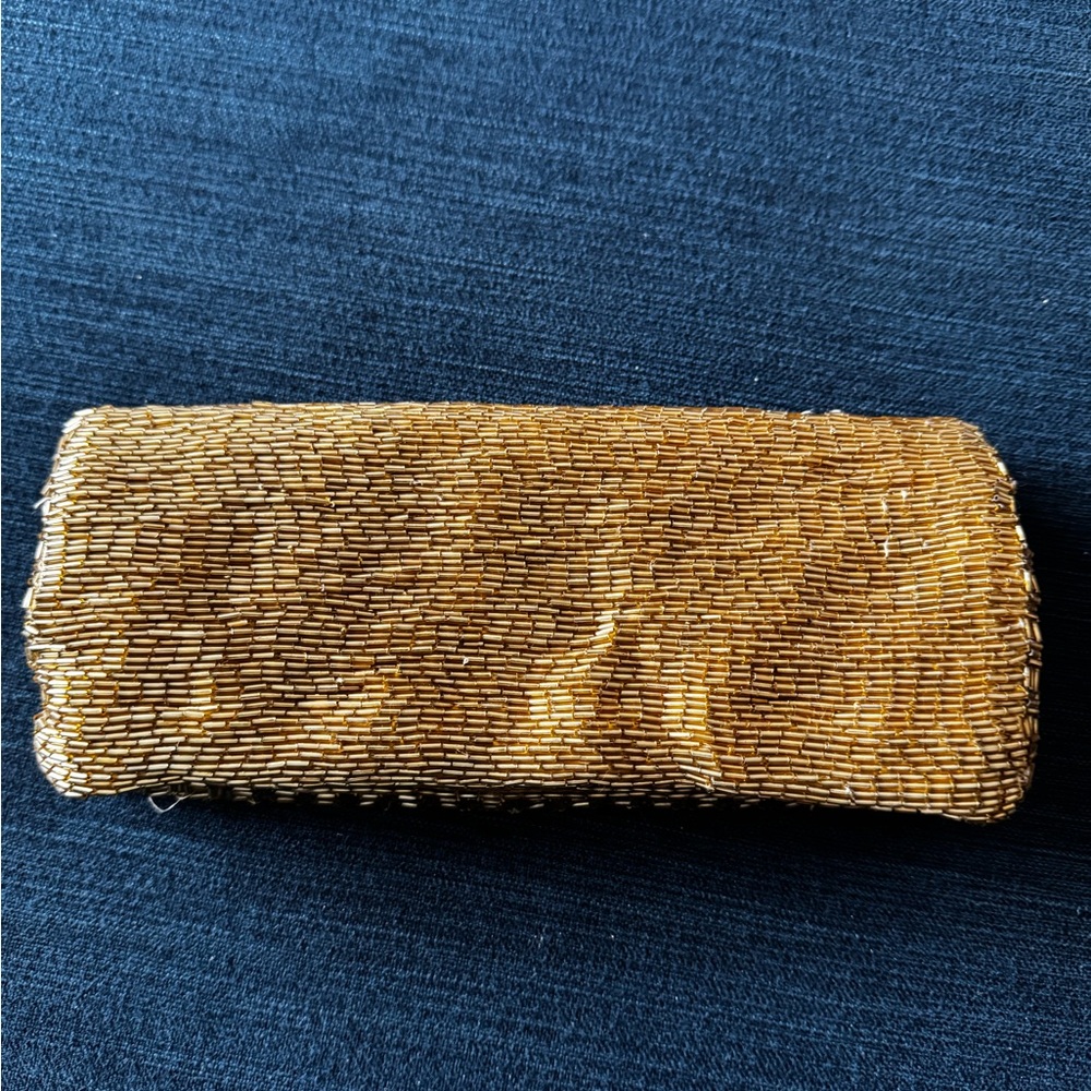 Accessorize Gold Beaded Clutch